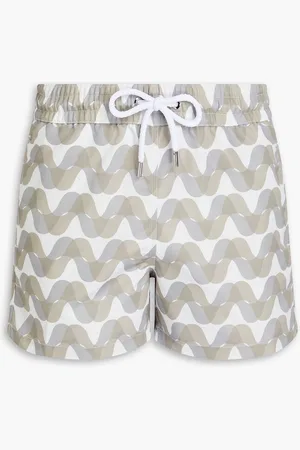 Frescobol Carioca Short-length printed swim shorts - Gray