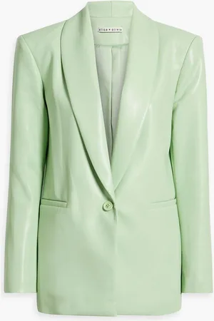 ALICE+OLIVIA Alice Olivia - Denny faux leather blazer - Green