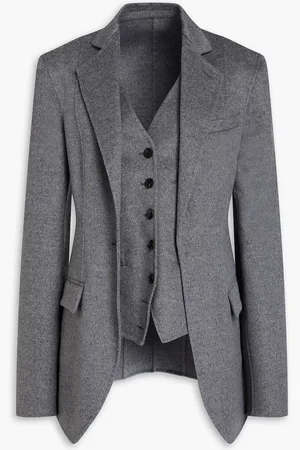 Peter Do Layered wool and cashmere-blend felt blazer
