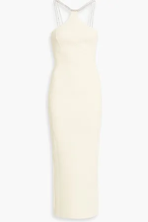 Hervé Léger Embellished bandage maxi dress - White