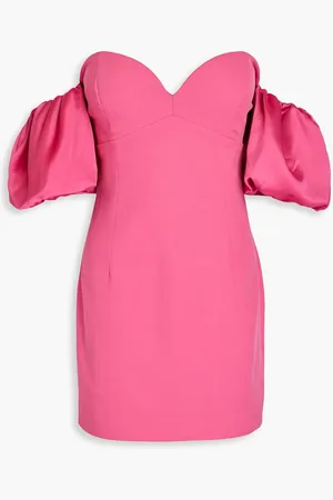 RONNY KOBO Andrea off-the-shoulder faille mini dress