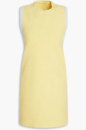 Jacquemus Sorbetto cutout bouclé-knit mini dress - Yellow