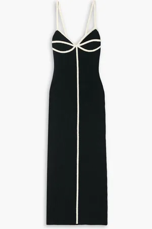 Mara Hoffman Sasha piped ribbed cotton-blend midi dress