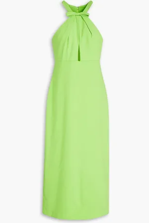 Ml Monique Lhuillier Cutout crepe midi dress - Green