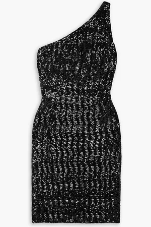 Michael Kors One-shoulder sequined tulle mini dress