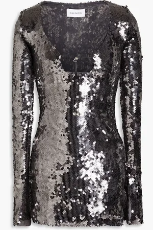 16Arlington Solaria sequined mesh mini dress