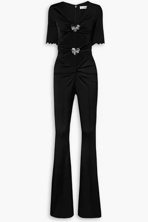 ET OCHS Carson embellished cutout stretch-satin jersey jumpsuit