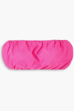 Staud Gigi strapless taffeta bandeau bra top - Pink