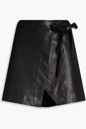RAG&BONE James leather mini wrap skirt