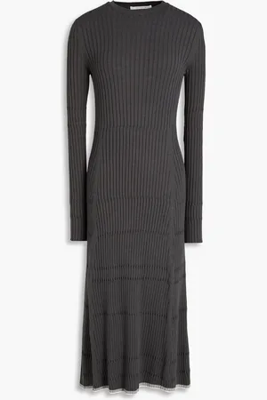 LVIR Ribbed modal-blend midi dress - Green