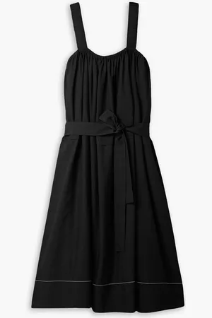 Proenza Schouler Gathered woven midi dress