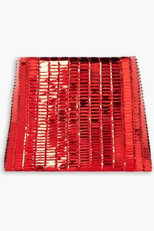 The Attico Rue paillette-embellished crepe mini skirt