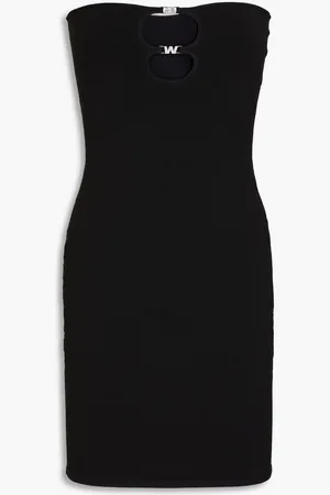 Alexander Wang Strapless cutout embellished stretch-jersey mini dress