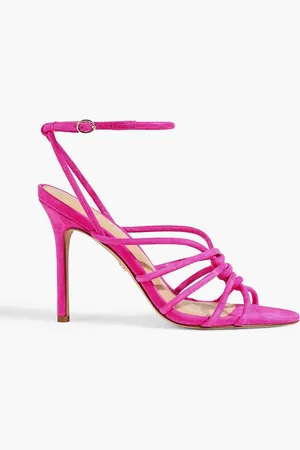 VERONICA BEARD Aneesha twisted suede sandals - Pink