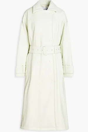 Stand Studio Emily faux leather trench coat - Green