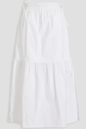 Frame Tiered cotton-poplin maxi skirt