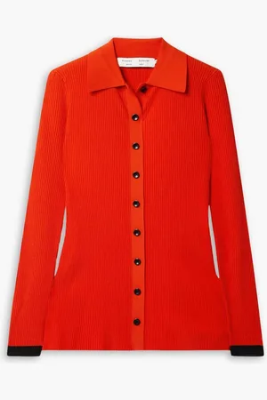Proenza Schouler Ribbed-knit cardigan - Red