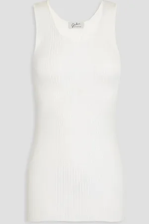 Giuliva Heritage Collection Phedra ribbed-knit tank - White