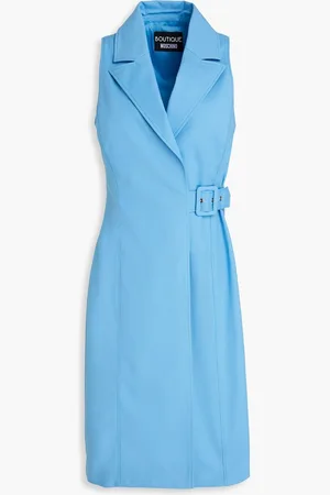 Moschino Cotton-blend mini dress - Blue