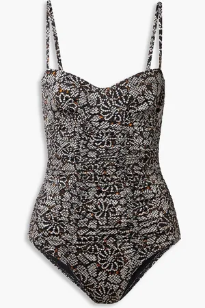 ULLA JOHNSON Bahia printed underwired swimsuit