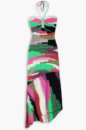 A.L.C. Nova crocheted cotton halterneck midi dress