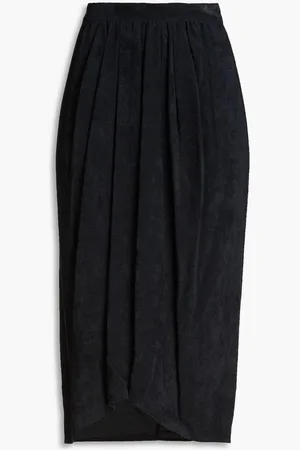Isabel Marant Gathered corduroy midi skirt