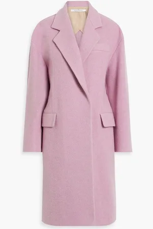 Another Tomorrow Brushed wool-blend felt coat - Purple