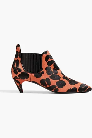 Roger Vivier Leopard-print calf hair ankle boots