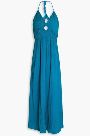 Bash Cutout cupro-crepon maxi dress - Blue