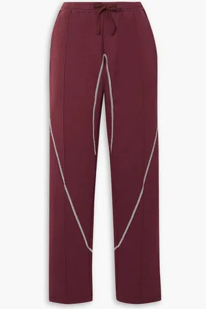 Saul Nash Cotton-blend jersey track pants - Burgundy