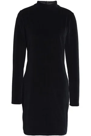 Alexander Wang Cutout cotton-blend chenille turtleneck mini dress