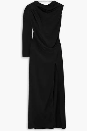 Michael Lo Sordo Draped silk-crepe maxi dress