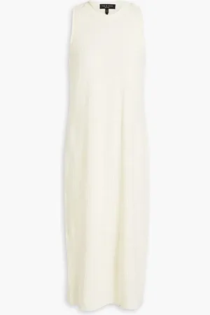RAG&BONE Lucy cotton-tweed midi dress - White