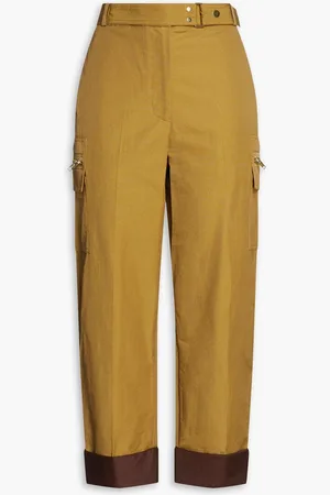 3.1 Phillip Lim Cropped cotton-blend tapered pants - Yellow