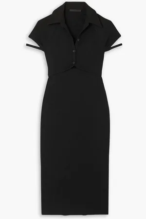 Helmut Lang Joanea lace-trimmed silk-satin blouse