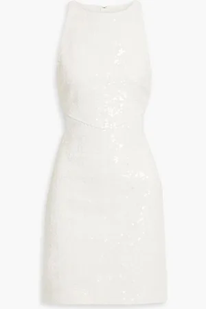 Derek Lam Serenity cutout sequined tweed mini dress - White