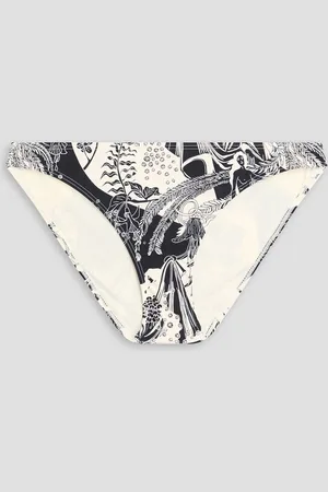 Tory Burch Printed low-rise bikini briefs - White