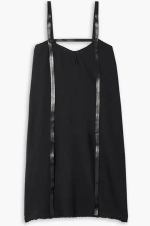 Caravana Arami leather-trimmed cotton-gauze mini dress