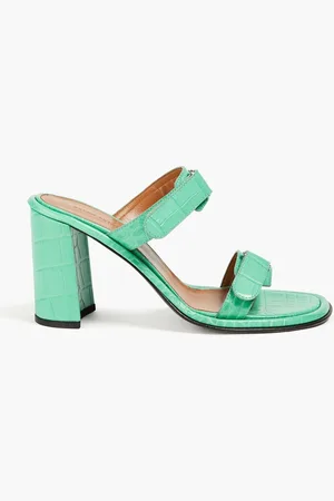 PETAR PETROV Shane croc-effect leather sandals - Green