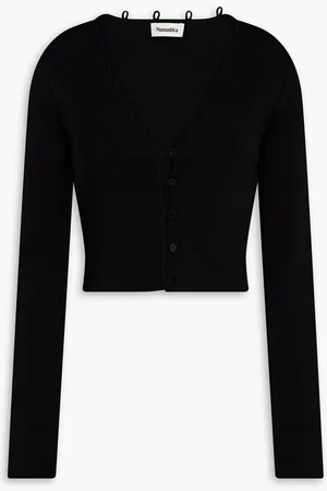 Nanushka Danique cropped stretch-knit cardigan