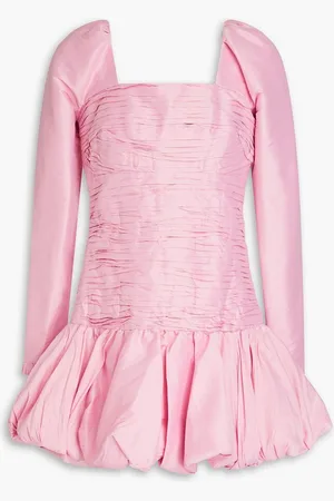 AJE Bijou ruffled pleated taffeta mini dress - Pink