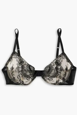 I.D. Sarrieri Tattoo embroidered silk-blend tulle underwired soft-cup bra