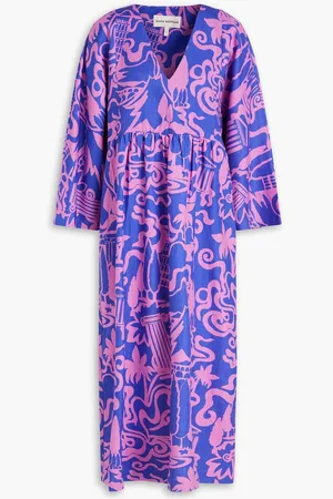 Mara Hoffman Aviva printed hemp midi dress - Blue
