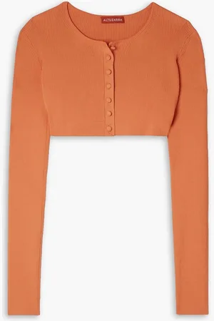 Altuzarra Blazar cropped ribbed-knit cardigan