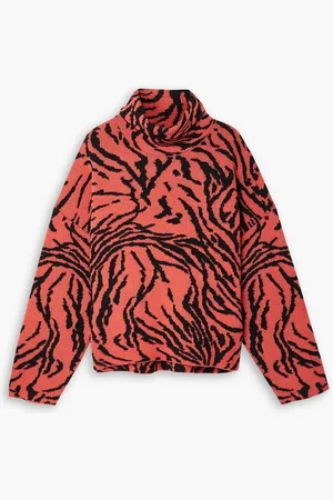 Proenza Schouler Cashmere-blend jacquard turtleneck sweater - Orange