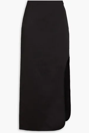 By Malene Birger Wick duchesse-satin midi skirt