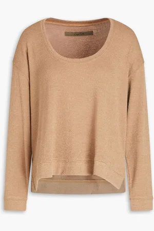 ENZA COSTA Bouclé-knit sweater - Brown