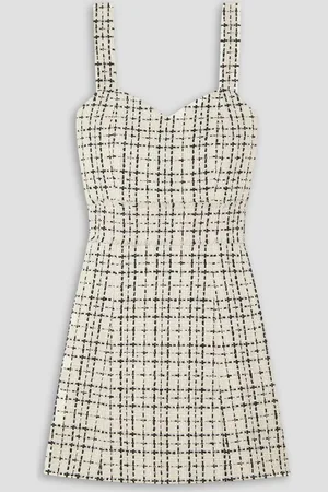 ALICE+OLIVIA Alice Olivia - Decker tweed mini dress - White