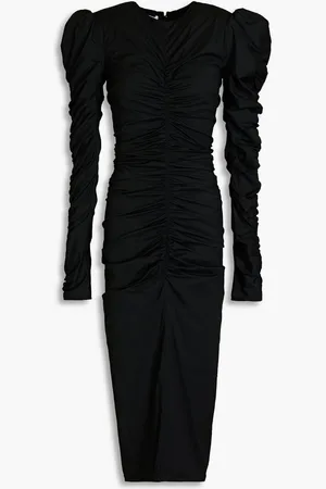 Serafini Ruched crepe midi dress