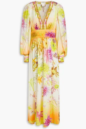 Camilla Crystal-embellished floral-print silk crepe de chine maxi dress